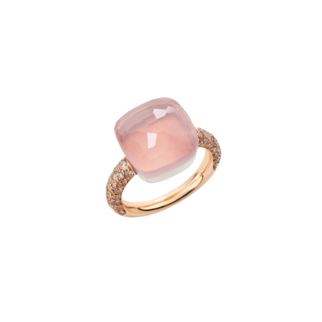 Bague Nudo Quarzo Rosa Maxi